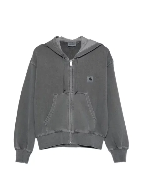 Hanorac cu glugă Carhartt Wip cu autograf gri