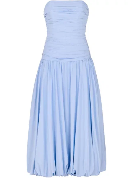 Sukienka midi Nicholas do kolan garniturowa niebieska