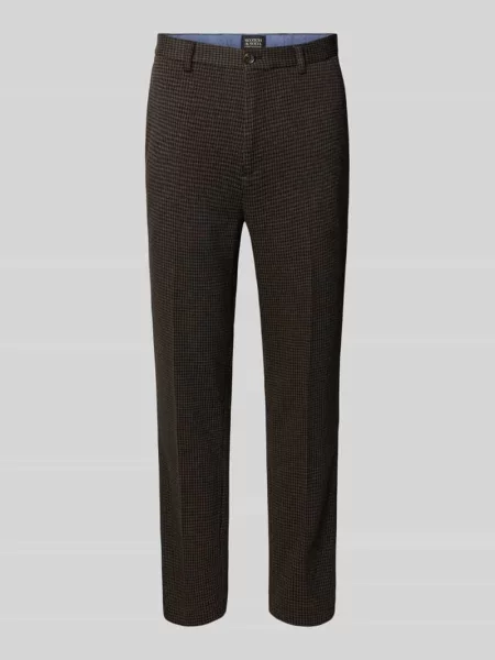 Scotch & Soda Spodnie Dżersejowe Mott Super Slim Fit braun czarne