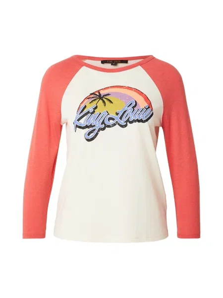 King Louie Tricou albastru deschis / galben / roșu orange / natural alb