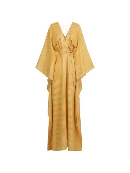 Rochie maxi Taller Marmo cu șireturi din dantelă