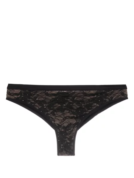Chiloți Marlies Dekkers cu model floral din dantelă negru