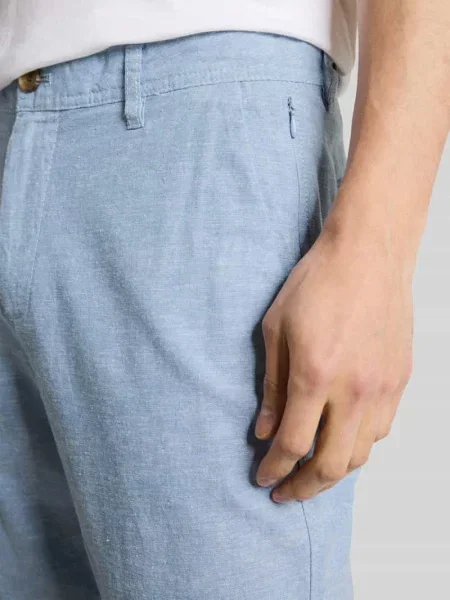 Chinosy o kroju regular fit z mieszanki lnu i bawełny Tom Tailor