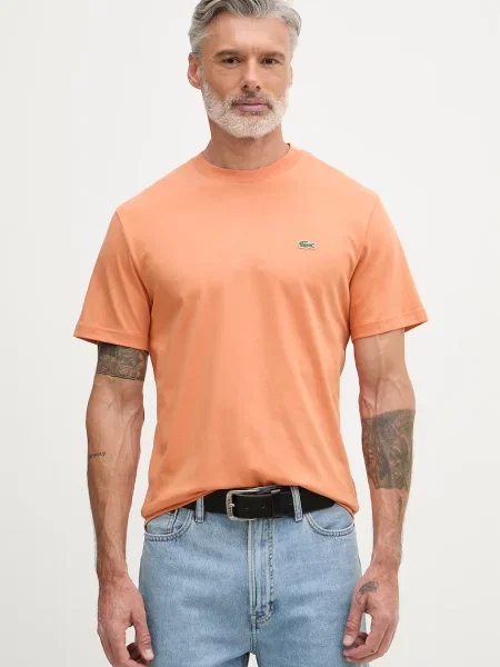 Lacoste t-shirt basic pomarańczowa