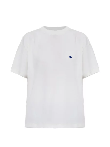 Tricou Jil Sander cu broderie cu buline alb