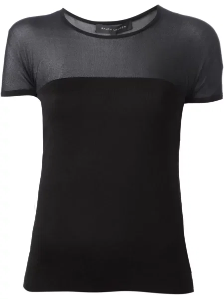 Tricou Ralph Lauren Collection transparente negru