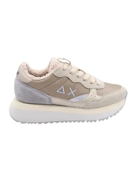 Sneakersy Sun68 typu teddy beżowe