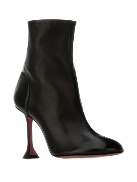 Botine Amina Muaddi din piele negru