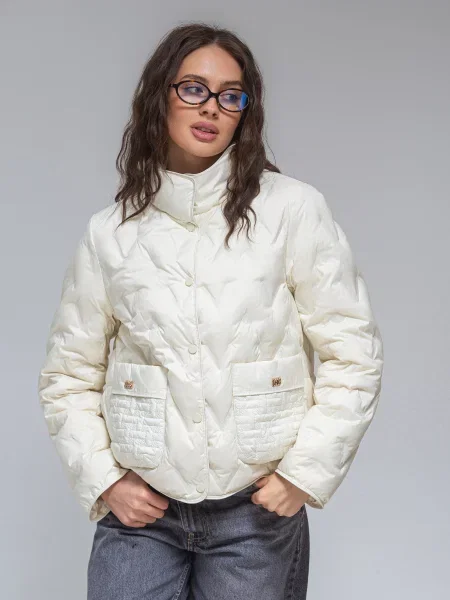 Демісезонна куртка VIVA WEAR молочний