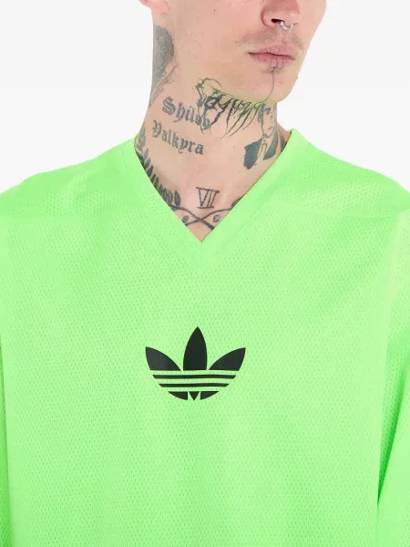 Șosete Adidas cu dungi cu tepi plasă maro