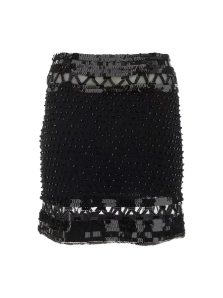 Spódnica mini Alberta Ferretti z siateczki czarna