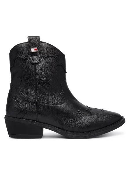 Kovbojské topánky Tommy Hilfiger čierna
