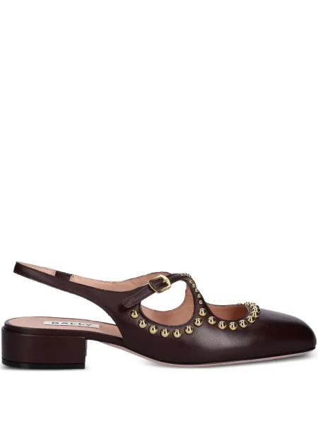 Pantofi cu toc Bally cu tepi slingback maro