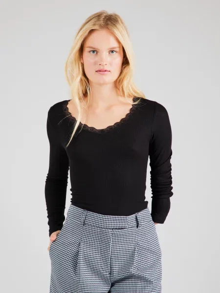 ABOUT YOU Tricou negru alb