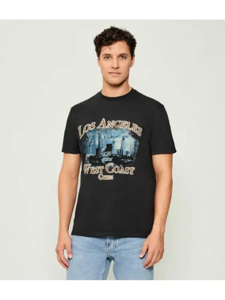 GUESS Tricou | negru