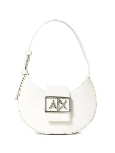 Geanta hobo Armani Exchange cu autograf portocaliu