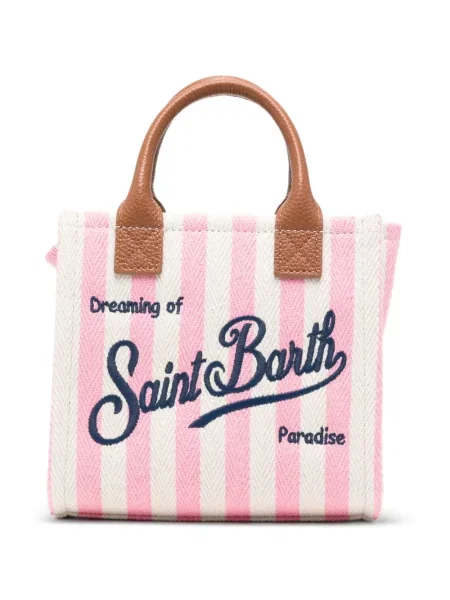 Hímzett shopper táska Mc2 Saint Barth rózsaszín