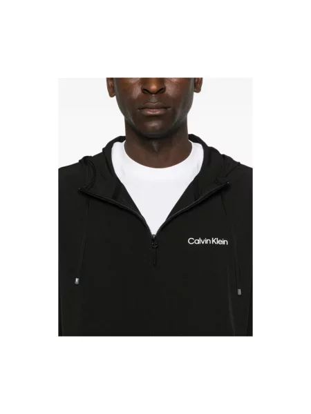 Bluza z kapturem Calvin Klein z kapturem czarna