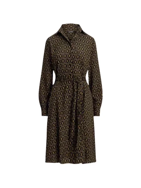 Sukienka koszulowa Ralph Lauren z nadrukiem z krepy