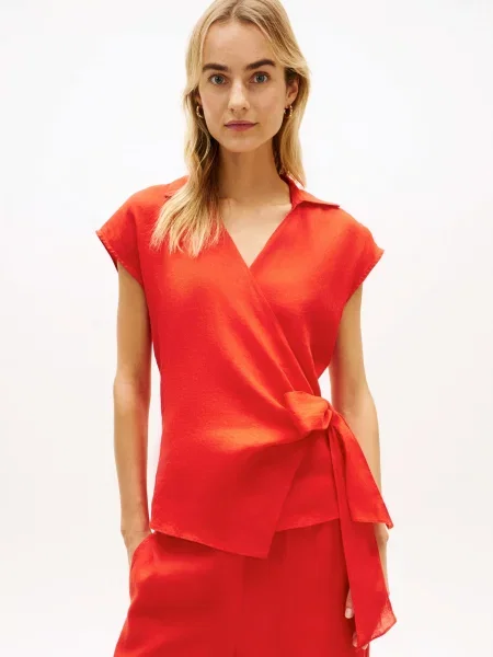 TOMMY HILFIGER Bluză închis portocaliu