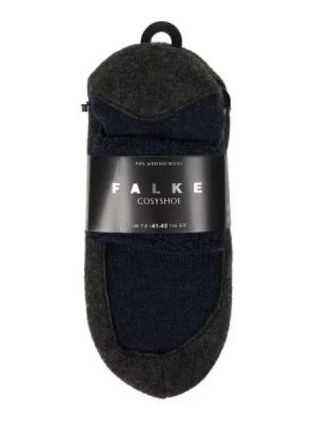 Skarpety z elastycznymi prążkowanymi ściągaczami model ‘COSYSHOES' Falke granatowe