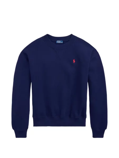 Hanorac Polo Ralph Lauren cu autograf din piele de căprioară maro