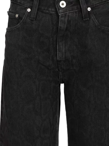 Pantaloni Carhartt Wip cu model piele de șarpe negru