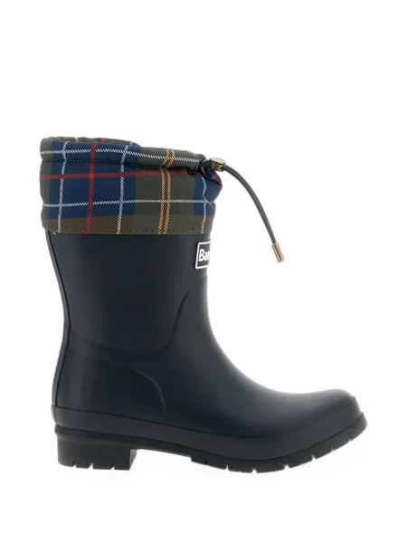 Botine Barbour în carouri albastru