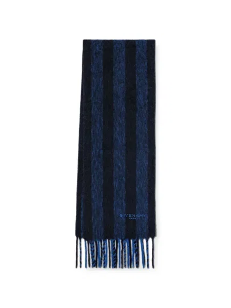Fular Givenchy de lână cu dungi albastru