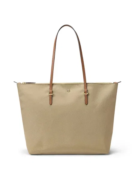 Shopper kabelka Lauren Ralph Lauren hnědá