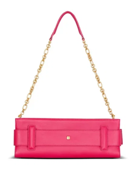 Geanta de piele Balmain din piele roz