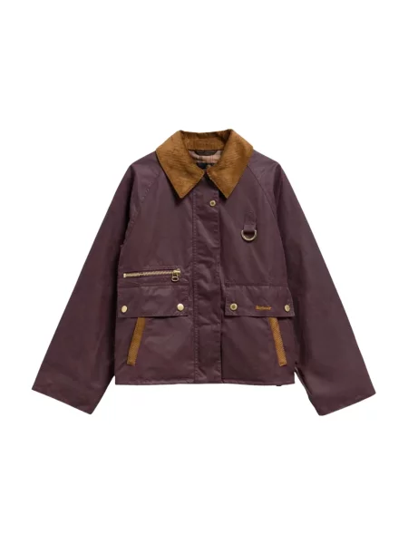 Woskowana kurtka Barbour fioletowa