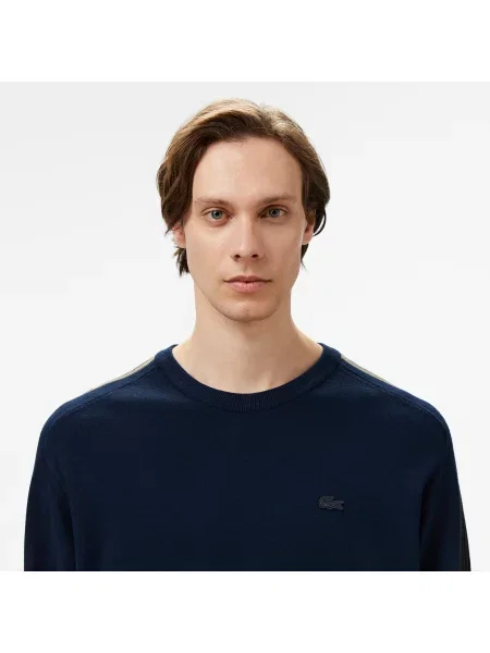 Lacoste Sweter Regular Fit granatowy