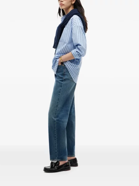 Blugi drepți Tommy Hilfiger albastru