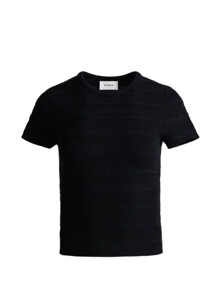 Tricou St. John cu dungi negru