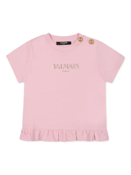 Koszulka dziecięca Balmain różowa