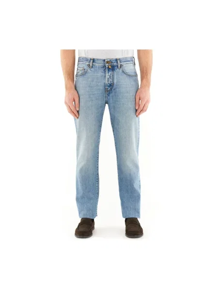 Jeansy straight leg Jacob Cohen niebieskie