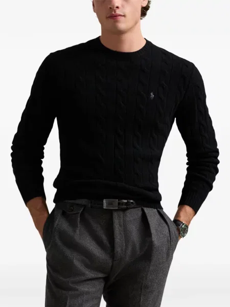 Tricou polo Polo Ralph Lauren cu glugă cu blană cu broderie roșu