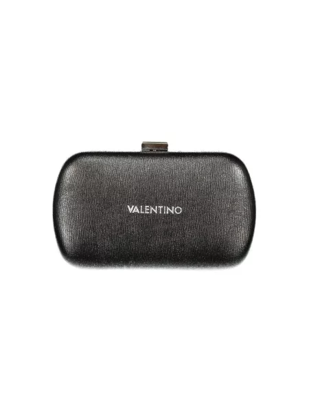 Lniana kopertówka Valentino By Mario Valentino czarna