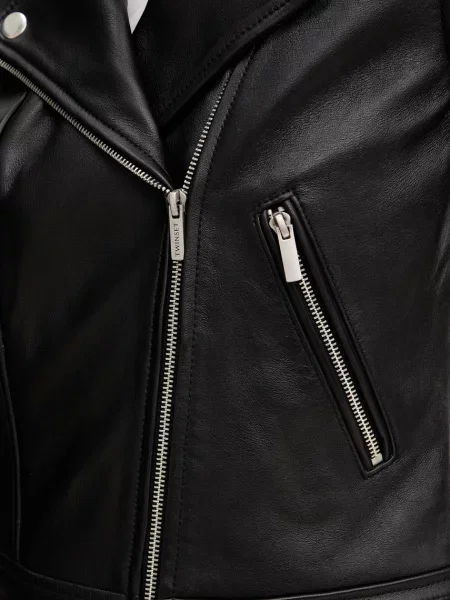 Twinset motoros dzseki női bőr fekete