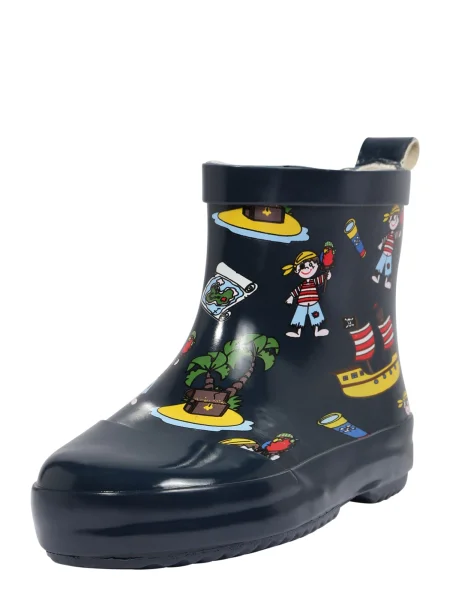 PLAYSHOES Cizme de cauciuc albastru închis / maro / galben roșu