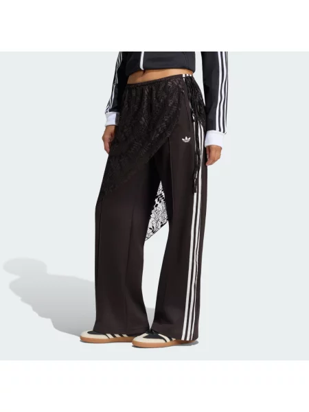 Adidas Originals spodnie dresowe z bawełną Lace Injection brązowe