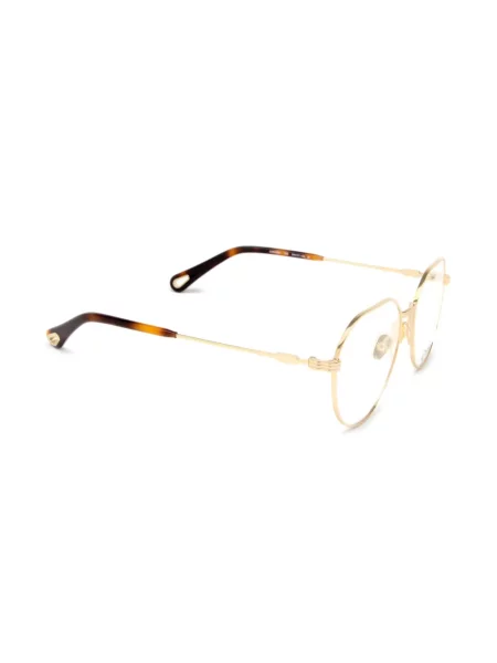 Ochelari de soare Chloé Eyewear cu imprimeu geometric auriu