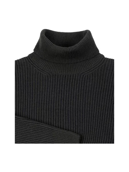 Sweter Colmar wełniany do golfa z długim rękawem szary