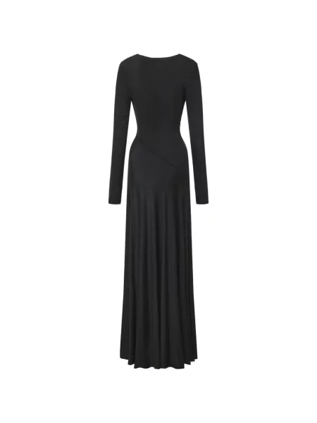Lung rochie maxi Ili Node drapată gri