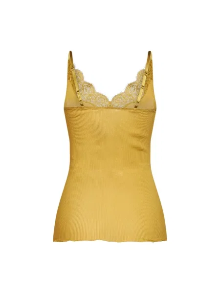 Top Saint Laurent na ramiączkach żółty