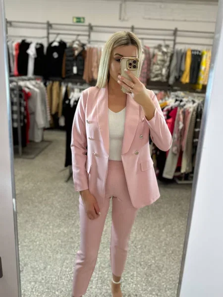 Pantaloni Livien elegante roz