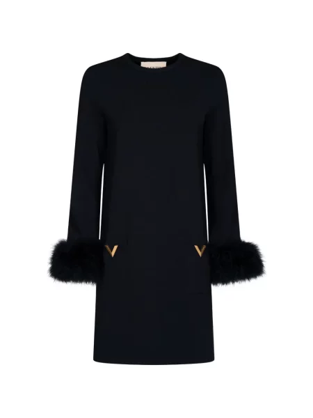 Rochie mini Valentino Garavani cu pene negru