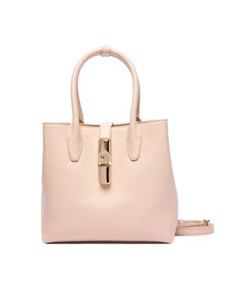 Geantă shopper Furla din piele bej