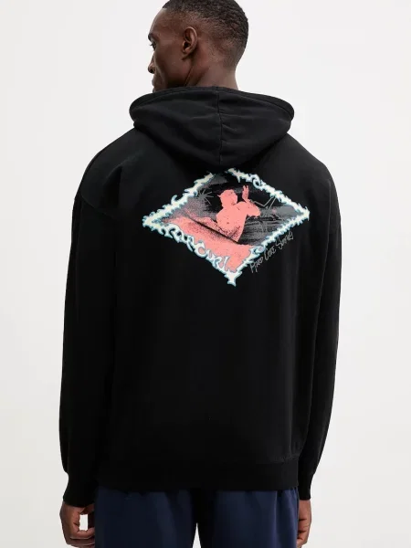 Свитер Rip Curl с капюшоном с принтом черный